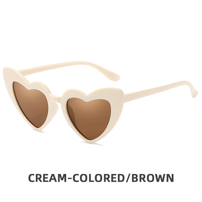 Wholesale Children's Retro Personality Love Style Anti-ultraviolet Sunglasses